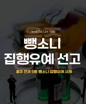 음주전과 5범 뺑소니, 집행유예 선고